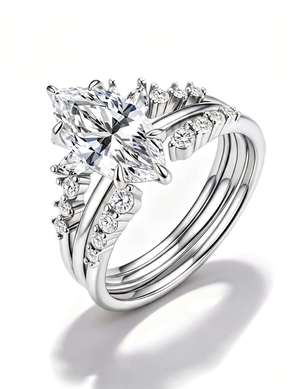 Marchioness Moissanite Ring｜925 Sterling Silver